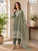 Shraddha Designer Cw 1176 Vikos Pettenn Cheks & Handwork Khatli Work Pakistani Suits