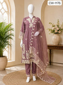 Shraddha Designer Cw 1176 Vikos Pettenn Cheks & Handwork Khatli Work Pakistani Suits