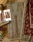 Motifz 5431 Pure Viscose Maslin Digital Print With Khatli Work Pakistani Suit