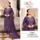 Motifz 5464 Chiffon Embroidery & Khatli Work Pakistani Suit