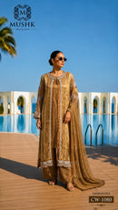Shraddha Designer Cw 1080 Crystal Bits With Burberry & Viscose Velvet Shimmer Work Pakistani Suit