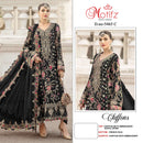Motifz 5465 Chiffon Embroidery Khatli Work Designer Suit