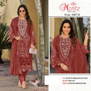 Motifz 5467 Premium Chiffon Embroidered Khatli Work Suit
