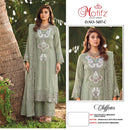 Motifz 5457 Chiffon Embroidery Khatli Work Designer Suits