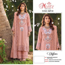 Motifz 5457 Chiffon Embroidery Khatli Work Designer Suits