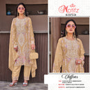 Motifz 5272 Chiffon Embroidered Khatli Work Salwar Suit