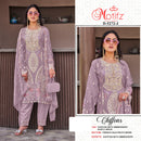 Motifz 5272 Chiffon Embroidered Khatli Work Salwar Suit