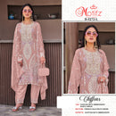 Motifz 5272 Chiffon Embroidered Khatli Work Salwar Suit