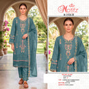 Motifz R 1526 Cambric Cotton Embroidery & Khatli Work Suit