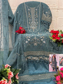 Elan E 10 Chiffon Heavy Embroidered Suit With Handwork & Cutwork Pakistani Suits