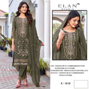 Elan E 10 Chiffon Heavy Embroidered Suit With Handwork & Cutwork Pakistani Suits