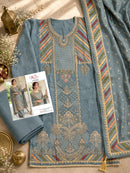 Motifz 5434 Pure Viscose Maslin Digital Print with Khatli Work Designer Suit