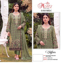Motifz 5452 Chiffon Embroidery Khatli Work Designer Suit