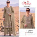 Motifz 5485 Chiffon with Embroidery Khatli Work Designer Suits