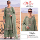 Motifz 5485 Chiffon with Embroidery Khatli Work Designer Suits