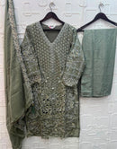 Bilqis B 285 Chiffon Heavy Embroidered With Handwork & Cutwork Designer Suits