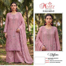 Motifz 5453 Siffon Designer Embroidered Khatli Work Collection