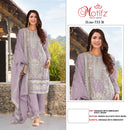 Motifz 733 Organza Embroidery Khatli Work Designer Suits