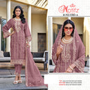 Motifz 5383 Gold Chiffon with Embroidery Bits Worked Designer Suits