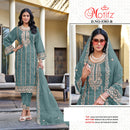 Motifz 5383 Gold Chiffon with Embroidery Bits Worked Designer Suits