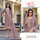 Motifz 5383 Gold Chiffon with Embroidery Bits Worked Designer Suits