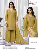 Rinaz R 1867 Fendy Silk With Embroidery & Beads Work Suits