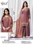 Rinaz R 1868 Fendy Silk With Embroidery Beats Work Designer Suits
