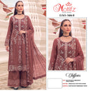 Motifz 5484 Chiffon Embroidery Khatli Work Suits