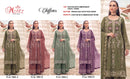 Motifz 5484 Chiffon Embroidery Khatli Work Suits