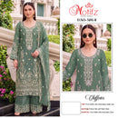 Motifz 5491 Chiffon Luxury Embroidered Khatli Work Suit
