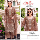 Motifz 5491 Chiffon Luxury Embroidered Khatli Work Suit