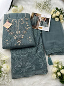 Motifz 5407 Chiffon with Embroidery & Khatli Work Designer Suit