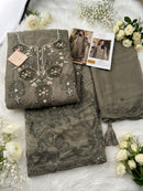 Motifz 5407 Chiffon with Embroidery & Khatli Work Designer Suit