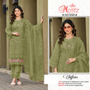 Motifz 5365 Chiffon with Embroidery & Khatli Work Designer Suit