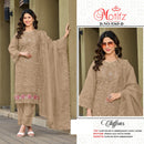 Motifz 5365 Chiffon with Embroidery & Khatli Work Designer Suit