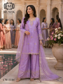 Shraddha Designer Mushk CW 1144 Roman Glass Silk Heavy Bits Readymade Suits