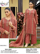 Rinaz R 1876 Pure Salsa Silk Embroidery Beads Work Pakistani Suit