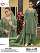 Rinaz R 1876 Pure Salsa Silk Embroidery Beads Work Pakistani Suit