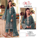 Motifz 5497 Chiffon Embroidery Khatli Work Premium Pakistani Suit
