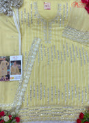 Motifz 767 Zamato Chiffon Embroidery Bits Work Pakistani Suit