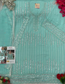 Motifz 767 Zamato Chiffon Embroidery Bits Work Pakistani Suit