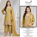 Serine S 1390 Sona Silks Heavy Embroidery Work With Bits Khatli Work Suit