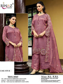 Rinaz R 1879 Pure Salsa Embroidery Beads Work Pakistani Suit