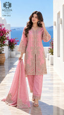 Shraddha Designer CW 1212 Viscose Pattern Checks Handwork Khatli Work Premium Suit