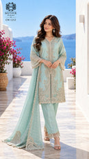Shraddha Designer CW 1212 Viscose Pattern Checks Handwork Khatli Work Premium Suit