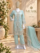 Shraddha Designer CW 1212 Viscose Pattern Checks Handwork Khatli Work Premium Suit