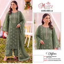 Motifz 5501 Premium Siffon Embroidery Khatli Work Pakistani Suit
