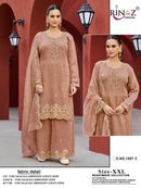Rinaz R 1887 Pure Salsa Embroidery & Beads Work Readymade Pakistani Suit