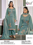 Rinaz R 1878 Premium Salsa Embroidery Beads Work Readymade Pakistani Suit