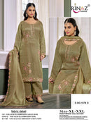 Rinaz R 1878 Premium Salsa Embroidery Beads Work Readymade Pakistani Suit